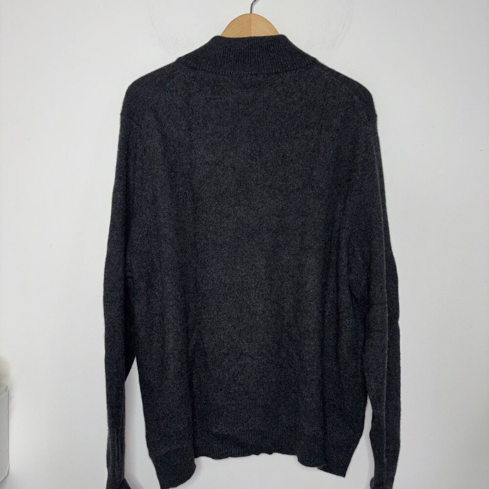 Patagonia Men's XXL Cashmere Wool Blend 1/4 Zip Knit Sweater Gray - Picture 8 of 10